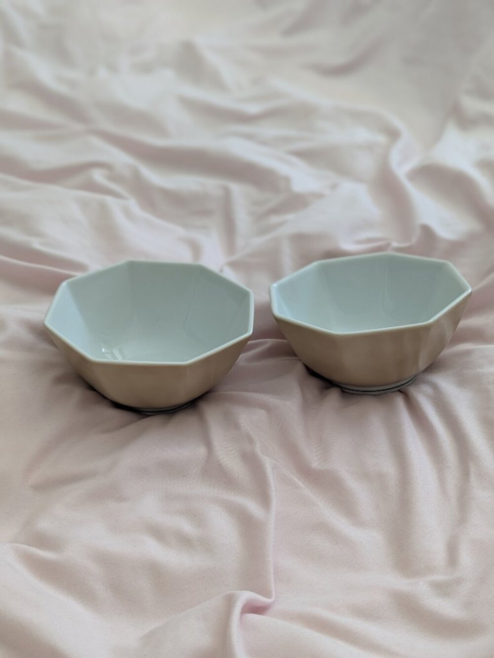 Fitz & Floyd Vintage 1975 Beige Octagonal Bowls